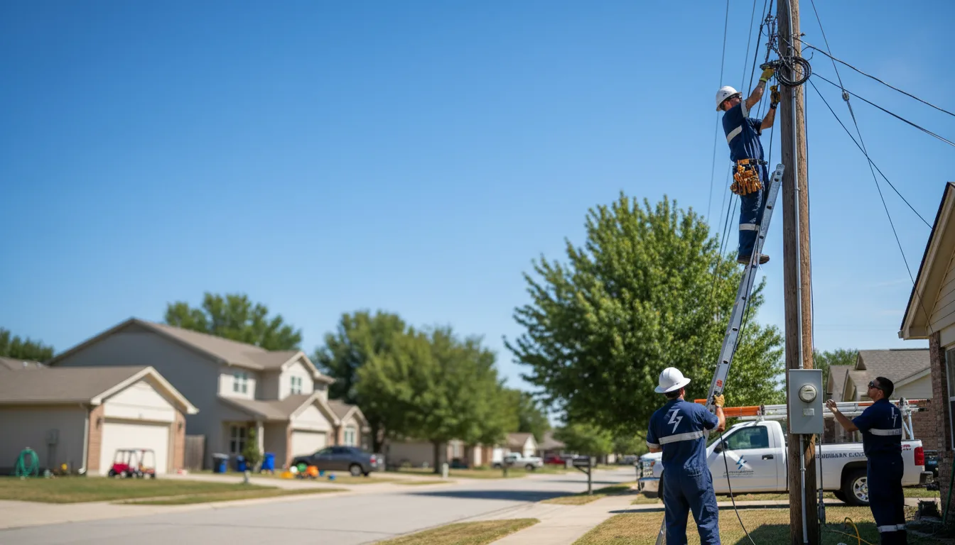 Residential electrician providing installation services in Belfield, ND